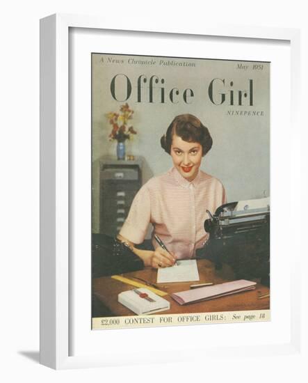 Office Girl, Womens Secretaries Portraits Magazine, UK, 1951-null-Framed Giclee Print