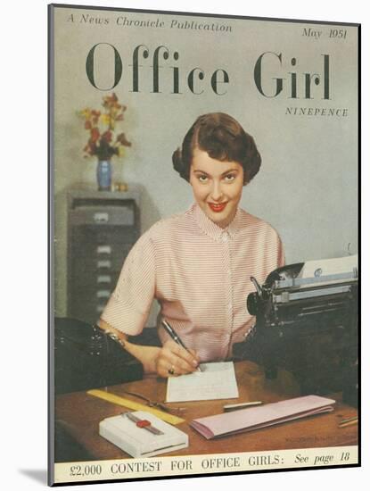 Office Girl, Womens Secretaries Portraits Magazine, UK, 1951-null-Mounted Giclee Print