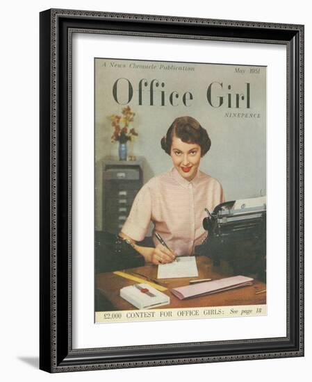 Office Girl, Womens Secretaries Portraits Magazine, UK, 1951-null-Framed Giclee Print