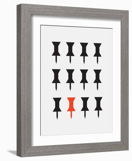 Office Glam_icon_grays-Melody Hogan-Framed Art Print