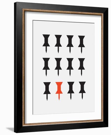 Office Glam_icon_grays-Melody Hogan-Framed Art Print