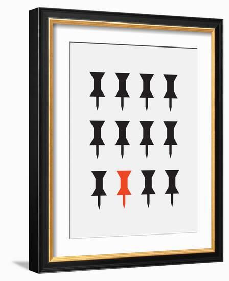 Office Glam_icon_grays-Melody Hogan-Framed Art Print