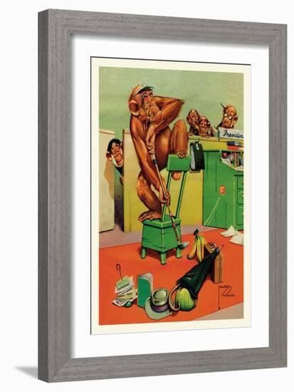 Office Golf-Lawson Wood-Framed Art Print