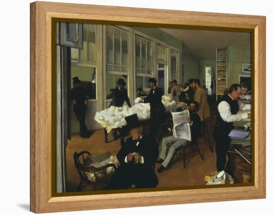 Office of the Cotton Merchants-Edgar Degas-Framed Premier Image Canvas