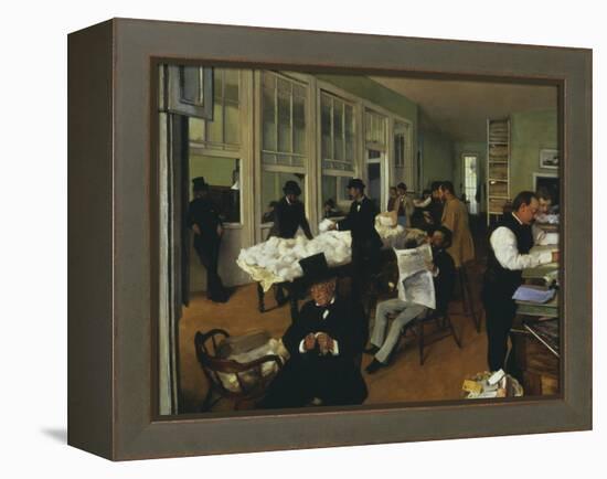 Office of the Cotton Merchants-Edgar Degas-Framed Premier Image Canvas