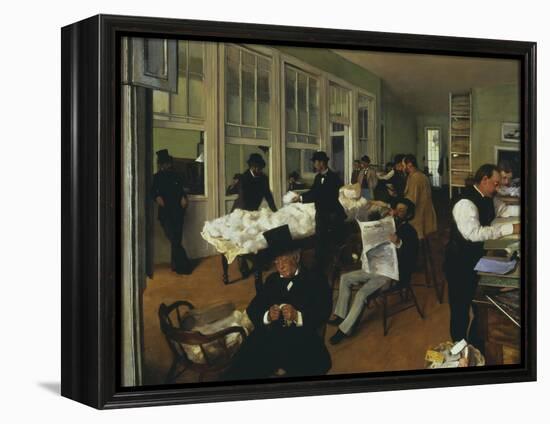 Office of the Cotton Merchants-Edgar Degas-Framed Premier Image Canvas