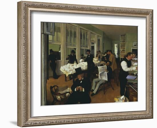 Office of the Cotton Merchants-Edgar Degas-Framed Giclee Print