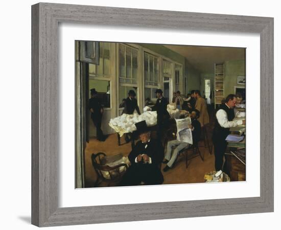 Office of the Cotton Merchants-Edgar Degas-Framed Giclee Print