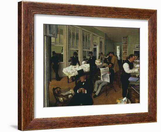 Office of the Cotton Merchants-Edgar Degas-Framed Giclee Print