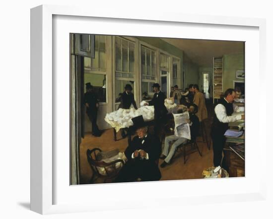 Office of the Cotton Merchants-Edgar Degas-Framed Giclee Print