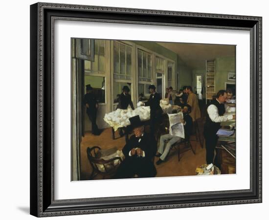 Office of the Cotton Merchants-Edgar Degas-Framed Giclee Print