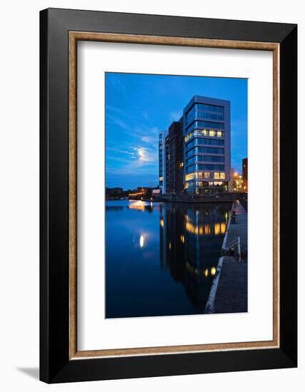 Office Quarter in the Hamburger Inland Harbour, Dusk-Thomas Ebelt-Framed Photographic Print