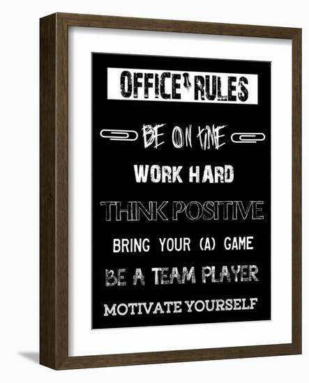 Office Rules 1-Sheldon Lewis-Framed Art Print