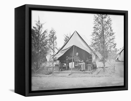 Officer in Tent During American Civil War-Stocktrek Images-Framed Premier Image Canvas