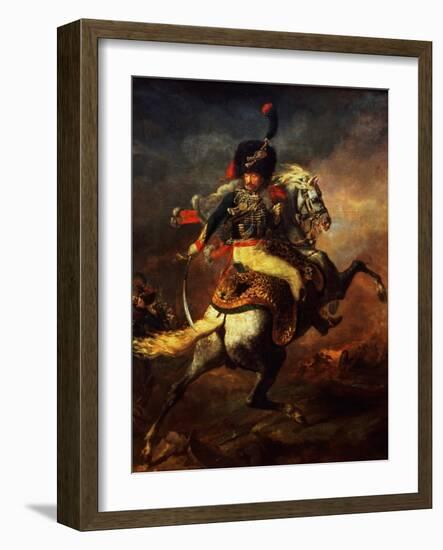 Officer of the Hussars, 1814-Théodore Géricault-Framed Giclee Print