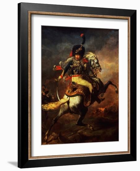 Officer of the Hussars, 1814-Théodore Géricault-Framed Giclee Print