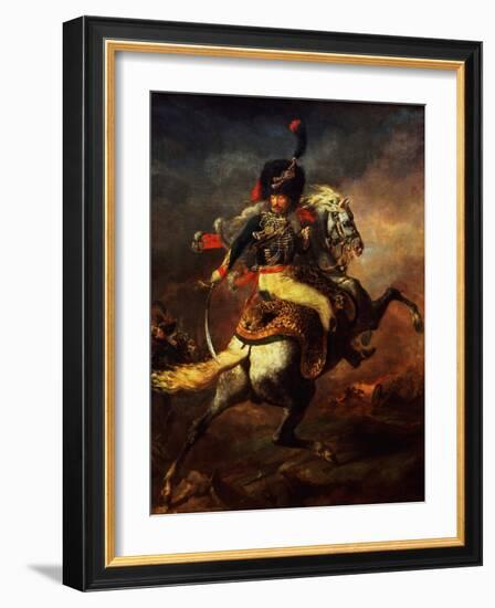 Officer of the Hussars, 1814-Théodore Géricault-Framed Giclee Print
