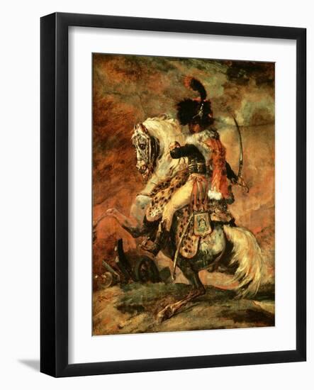 Officer of the Hussars on Horseback, 1812/16-Théodore Géricault-Framed Giclee Print