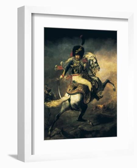 Officer of the Hussars-Théodore Géricault-Framed Art Print