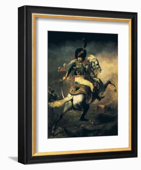 Officer of the Hussars-Théodore Géricault-Framed Art Print