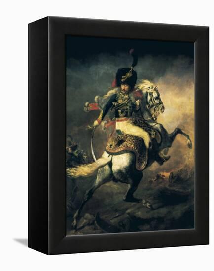 Officer of the Hussars-Théodore Géricault-Framed Stretched Canvas