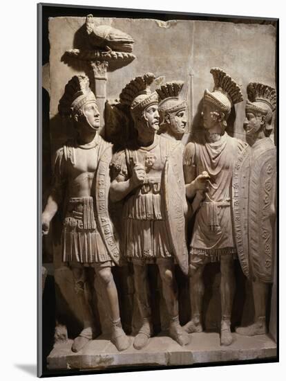 Officers and Soldiers of the Praetorian Guard, Relief, 2nd century AD Roman-null-Mounted Photographic Print