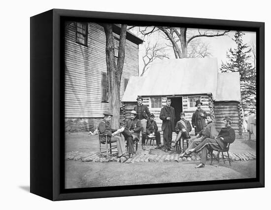 Officers at Headquarters of 6th Army Corps During the American Civil War-Stocktrek Images-Framed Premier Image Canvas