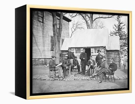 Officers at Headquarters of 6th Army Corps During the American Civil War-Stocktrek Images-Framed Premier Image Canvas