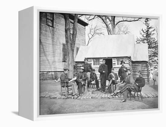 Officers at Headquarters of 6th Army Corps During the American Civil War-Stocktrek Images-Framed Premier Image Canvas