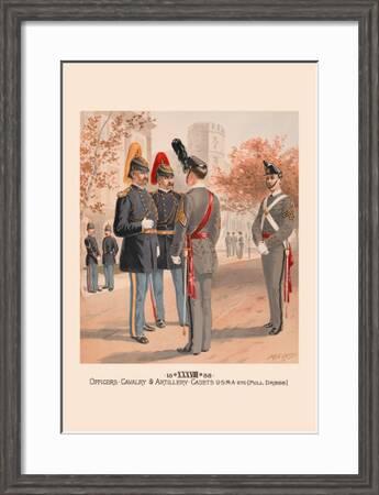 Officers Cavalry And Artillery Cadets Usma In Full Dress Art Print H A Ogden Art Com