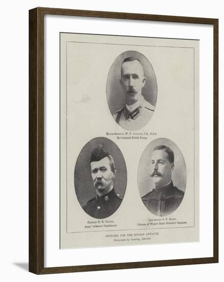 Officers for the Soudan Advance-null-Framed Giclee Print