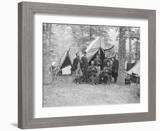 Officers from the 16th Pennsylvania Cavalry During the American Civil War-Stocktrek Images-Framed Photographic Print