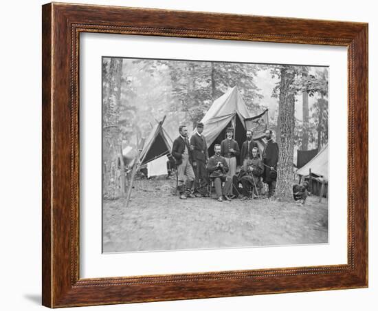 Officers from the 16th Pennsylvania Cavalry During the American Civil War-Stocktrek Images-Framed Photographic Print