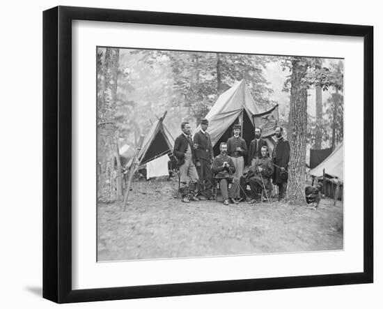 Officers from the 16th Pennsylvania Cavalry During the American Civil War-Stocktrek Images-Framed Photographic Print