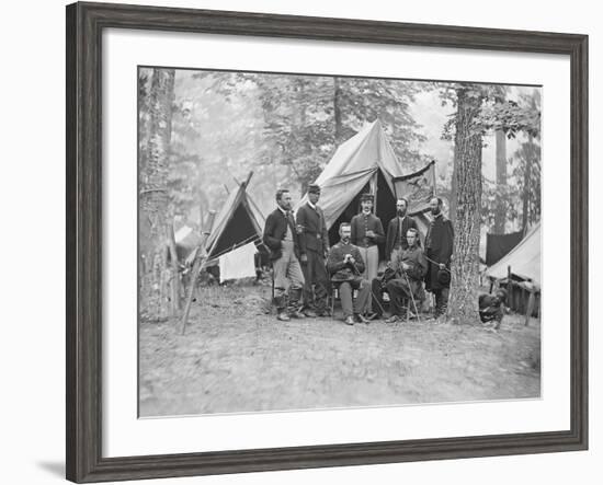 Officers from the 16th Pennsylvania Cavalry During the American Civil War-Stocktrek Images-Framed Photographic Print