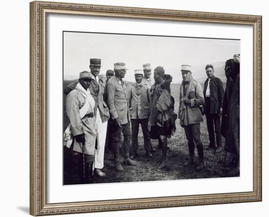 Officers Interrogating a Riff Prisoner, Follower of Abd-El-Krim, the Rif War-null-Framed Giclee Print