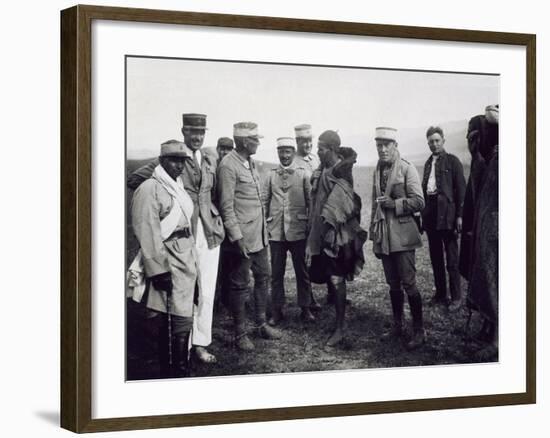 Officers Interrogating a Riff Prisoner, Follower of Abd-El-Krim, the Rif War-null-Framed Giclee Print