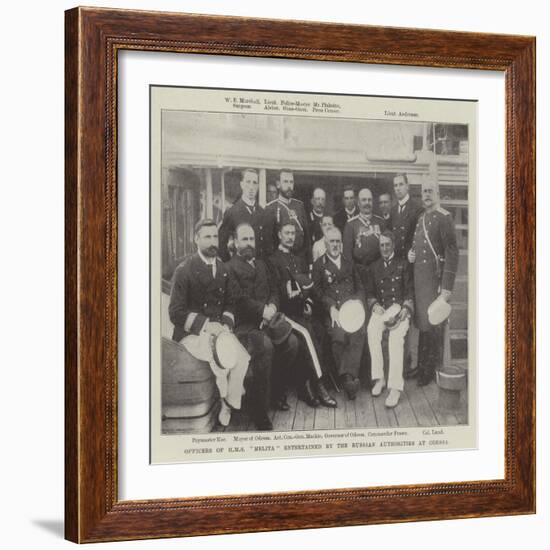 Officers of HMS Melita Entertained by the Russian Authorities at Odessa-null-Framed Giclee Print