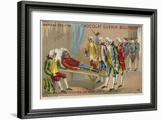 Officers of the Austrian Staff Saluting the Body of General Marceau-null-Framed Giclee Print