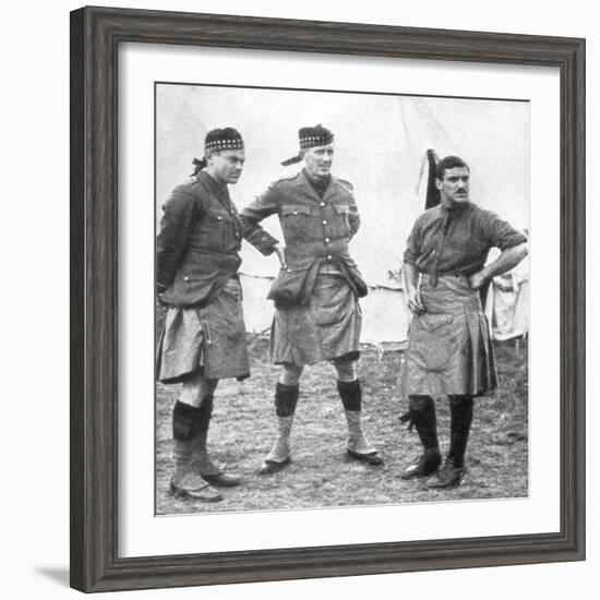 Officers of the Canadian Highlanders, 1915-null-Framed Giclee Print