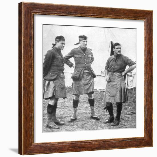 Officers of the Canadian Highlanders, 1915-null-Framed Giclee Print