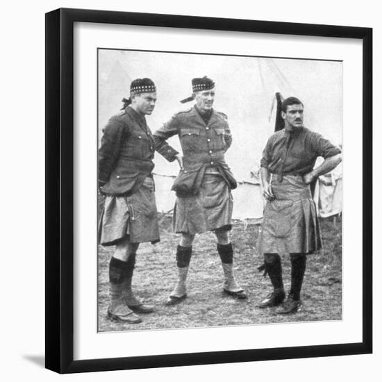 Officers of the Canadian Highlanders, 1915-null-Framed Giclee Print