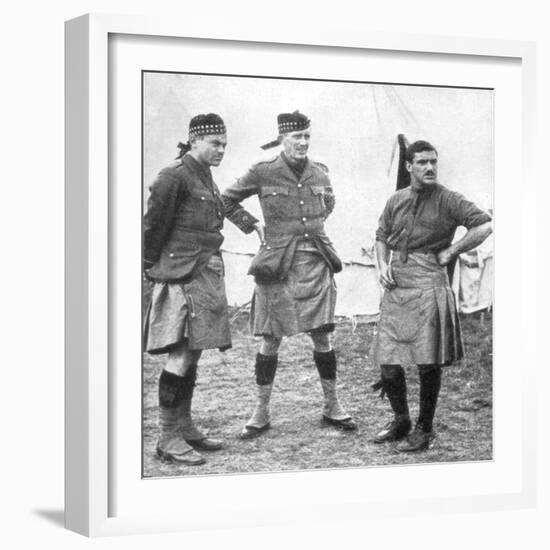 Officers of the Canadian Highlanders, 1915-null-Framed Giclee Print
