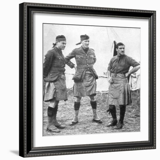 Officers of the Canadian Highlanders, 1915-null-Framed Giclee Print