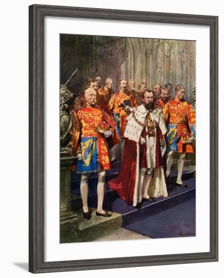 Officers of the Heralds' College, Coronation Ceremony-Frederic De Haenen-Framed Giclee Print
