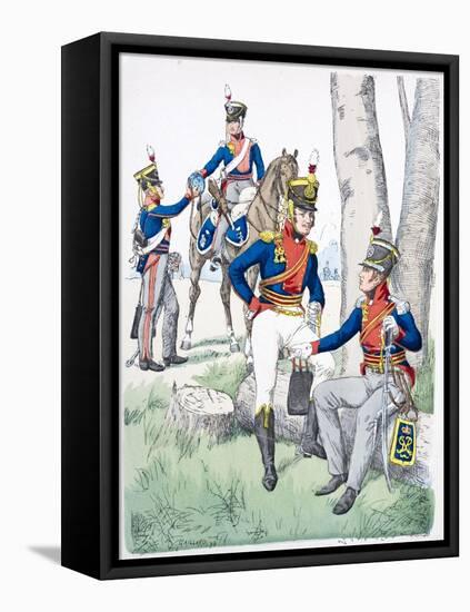 Officers of the The King's German Legion-null-Framed Premier Image Canvas