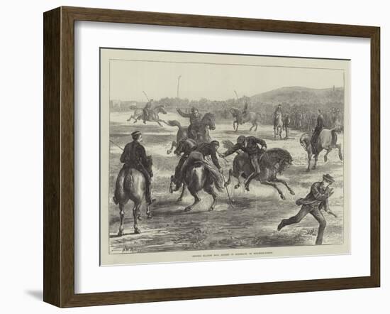 Officers Playing Polo (Hockey on Horseback) on Woolwich-Common-Matthew White Ridley-Framed Giclee Print