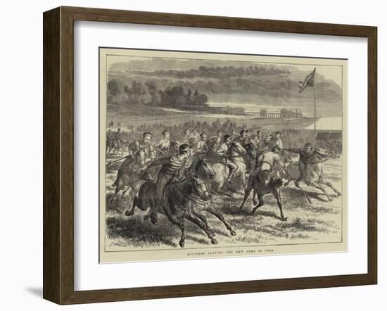 Officers Playing the New Game of Polo-Godefroy Durand-Framed Giclee Print