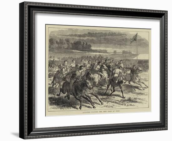 Officers Playing the New Game of Polo-Godefroy Durand-Framed Giclee Print