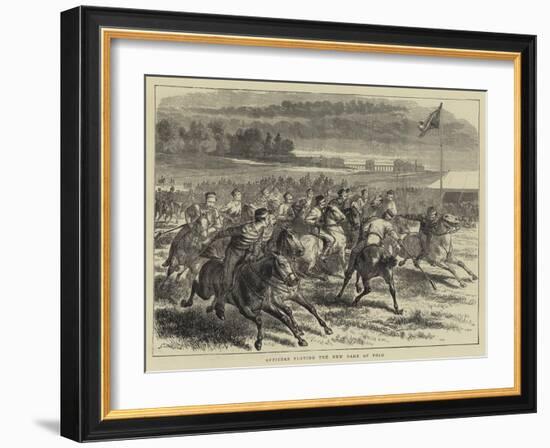 Officers Playing the New Game of Polo-Godefroy Durand-Framed Premium Giclee Print